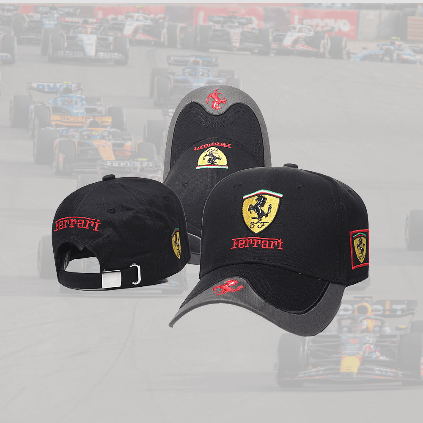 Ferrari Black and Grey Special Cap
