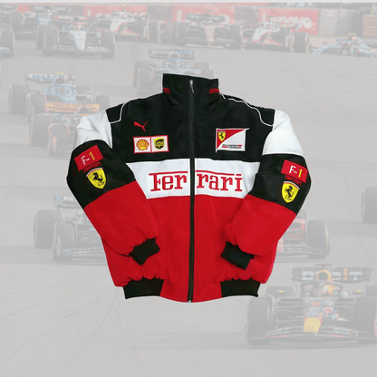 Ferrari F1 White Racing Jacket