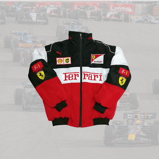 Ferrari F1 White Racing Jacket