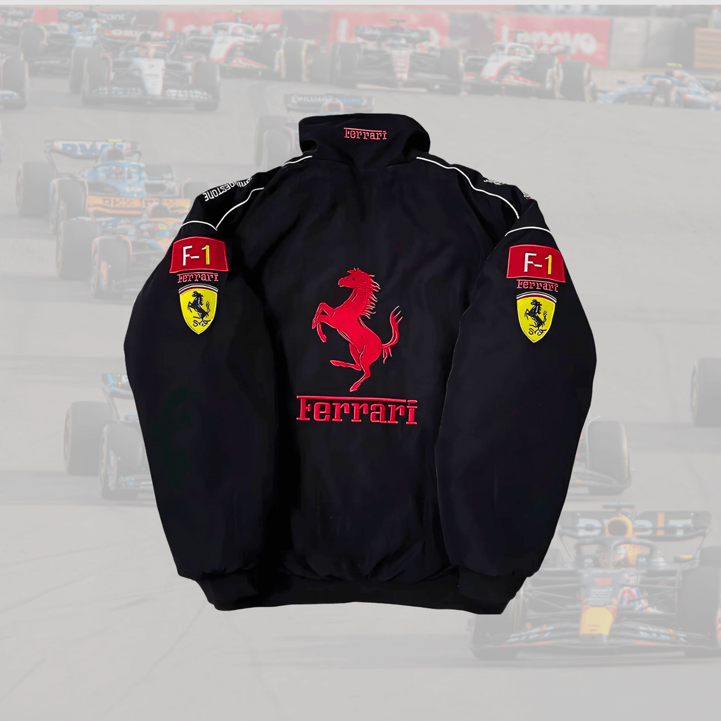 Ferrari F1 Black Racing Jacket