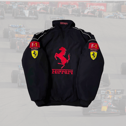 Ferrari F1 Black Racing Jacket