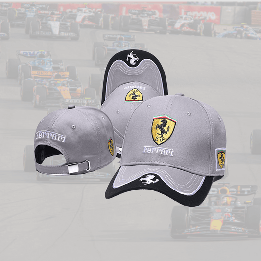 Ferrari Light Grey and Black Special Cap