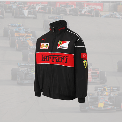 Ferrari F1 Black Racing Jacket