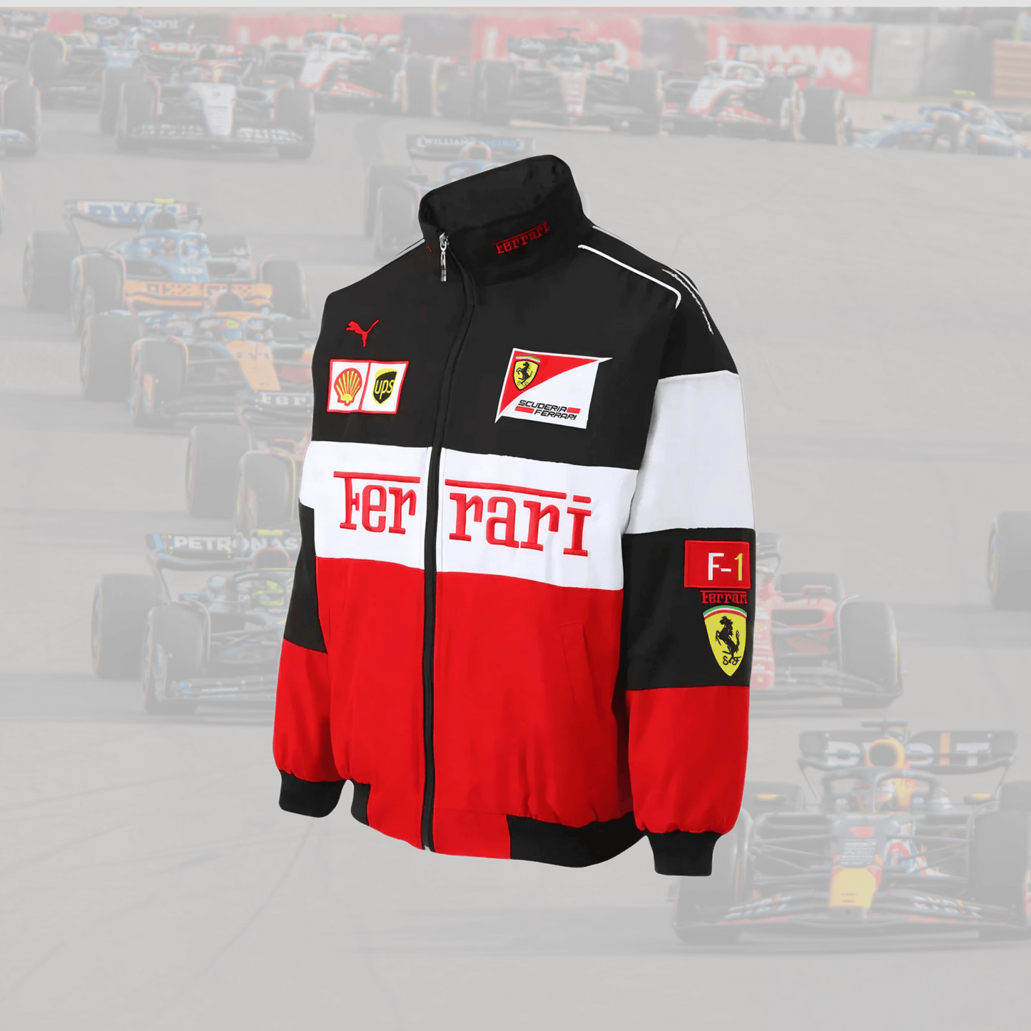 Ferrari F1 White Racing Jacket