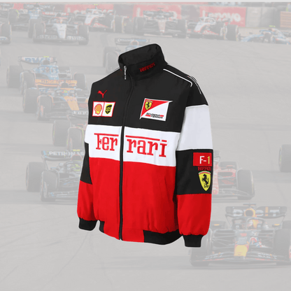 Ferrari F1 White Racing Jacket
