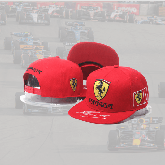 Ferrari Red with Signature Special Flat Cap