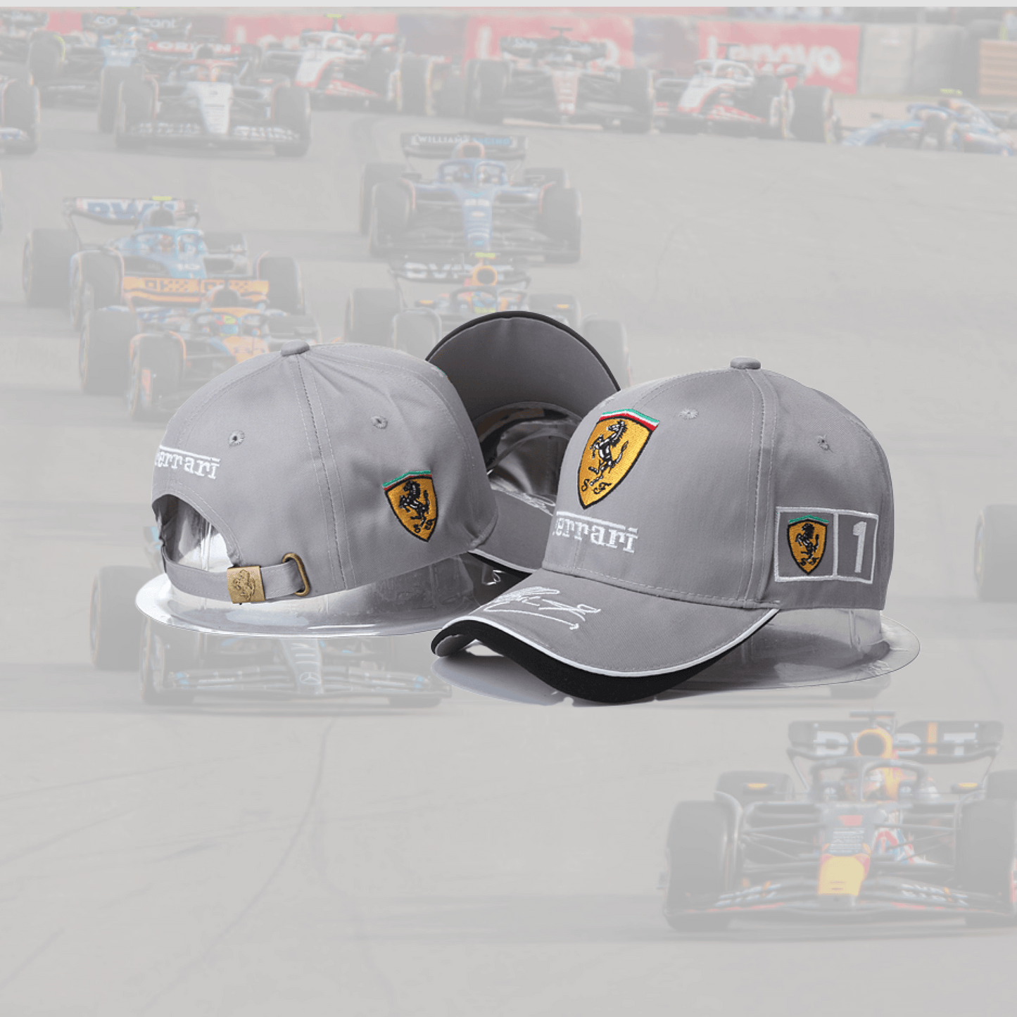 Ferrari Light Grey with Signature Special Cap