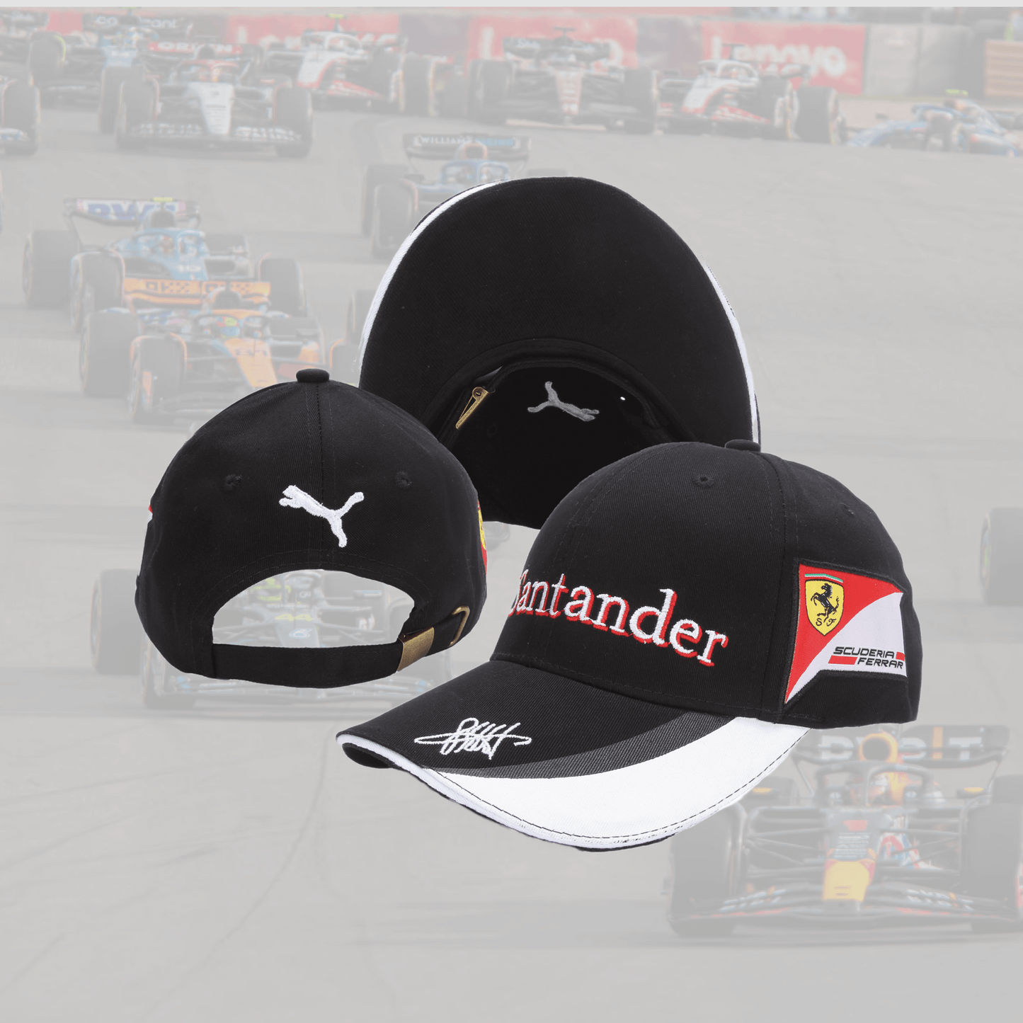 Ferrari Santander Black with Signature Special Cap