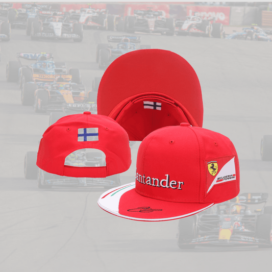 Ferrari Santander Red with Signature Special Flat Cap