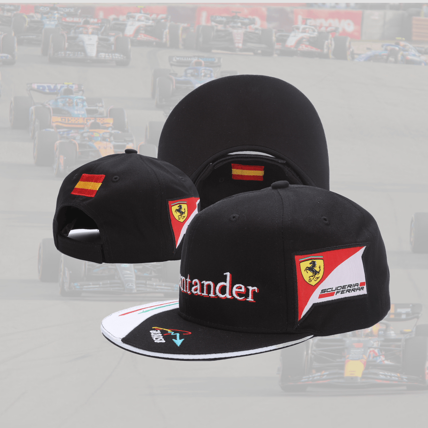Ferrari Santander Black Special Flat Cap